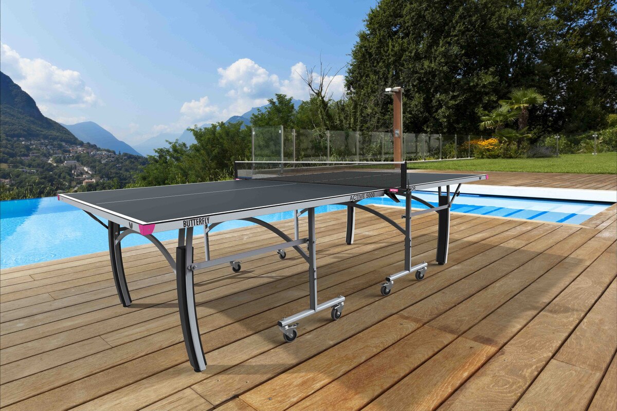 Butterfly Table Tennis Active 5000 Outdoor Table - Lifestyle Poolside